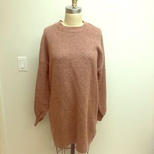 Topshop dusty pink sweater dress size 8